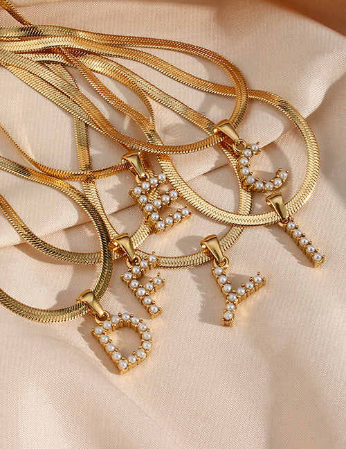 Pearl Letter Necklace