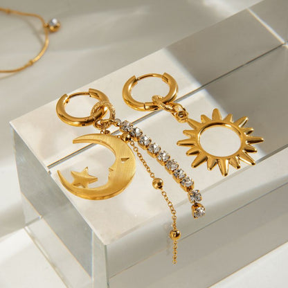 Sun & moon earrings