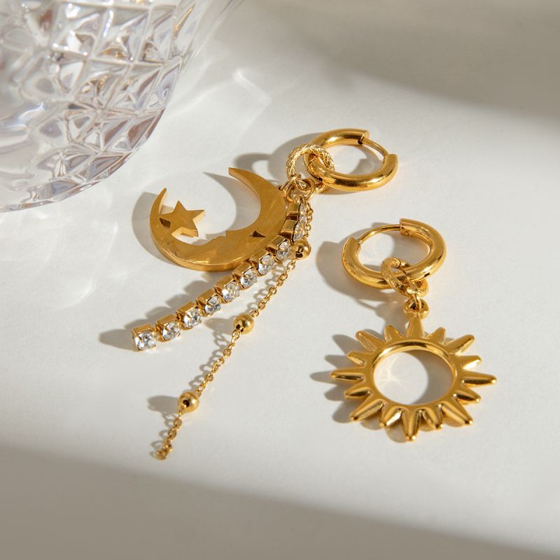 Sun & moon earrings