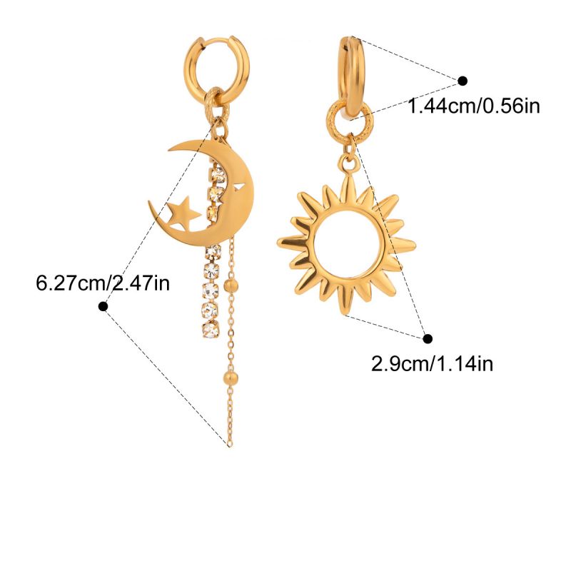 Sun & moon earrings