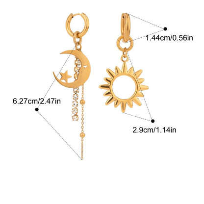 Sun & moon earrings