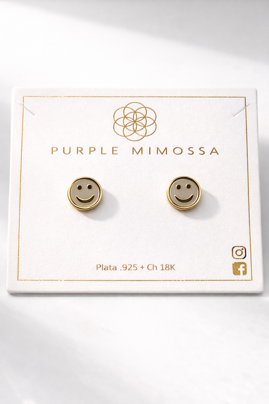 Happy  Face studs