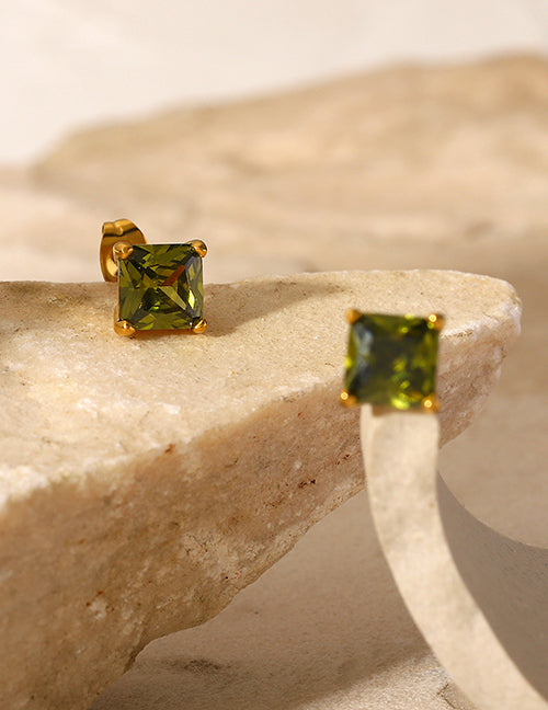Square Stone earrings