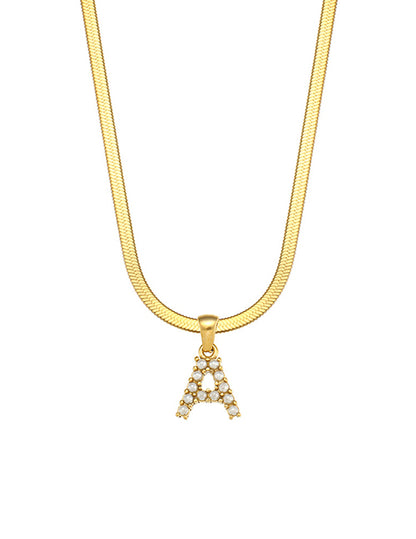 Pearl Letter Necklace