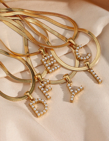 Pearl Letter Necklace