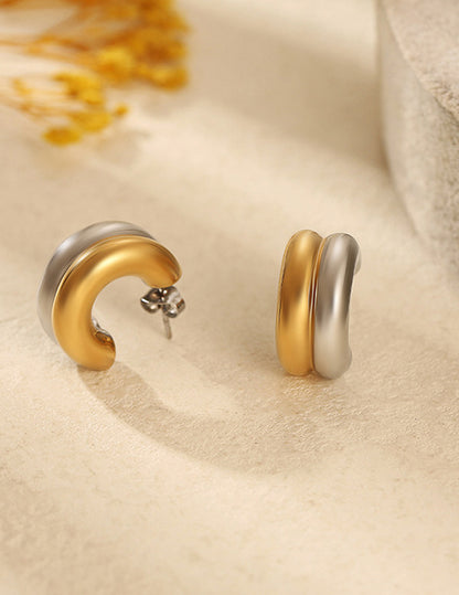 C block earrings