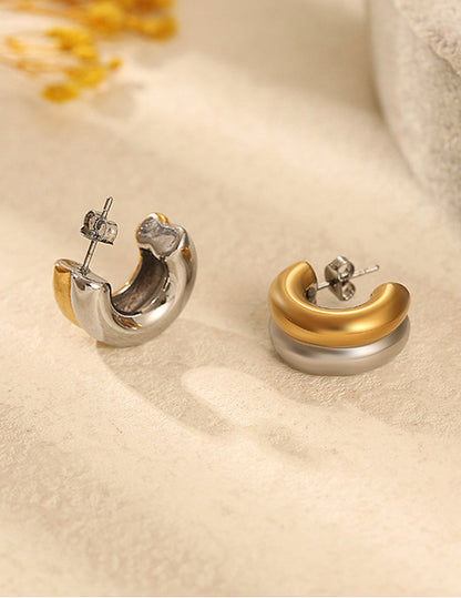 C block earrings