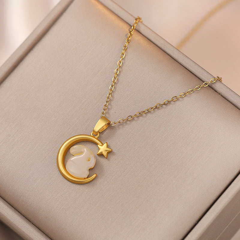 Rabbit & moon