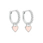 Heart mini hoops