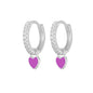 Heart mini hoops