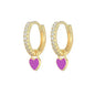 Heart mini hoops