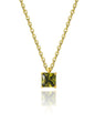 Square stone necklace