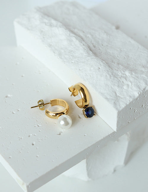 Blue moon earrings