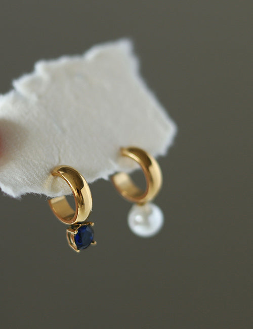 Blue moon earrings