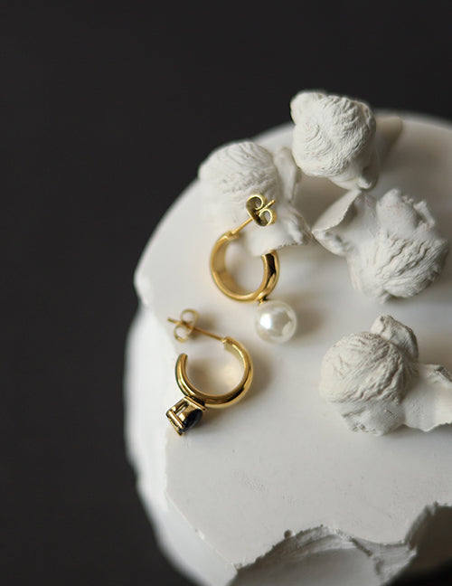 Blue moon earrings