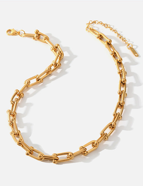 Horseshoe buckle necklace